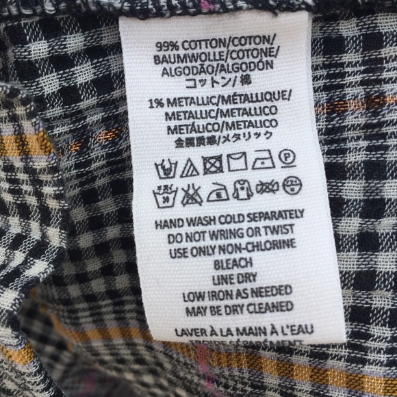 FREE PEOPLE Break My Stripe Plaid Shirt in Black! - Picture 8 of 8